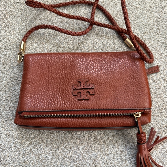 Tory Burch Handbags - Tory Burch Brown Leather Crossbody Bag